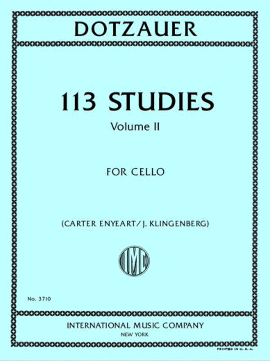 113 Studies, Volume II Cello Solo scores gallery preview page 1