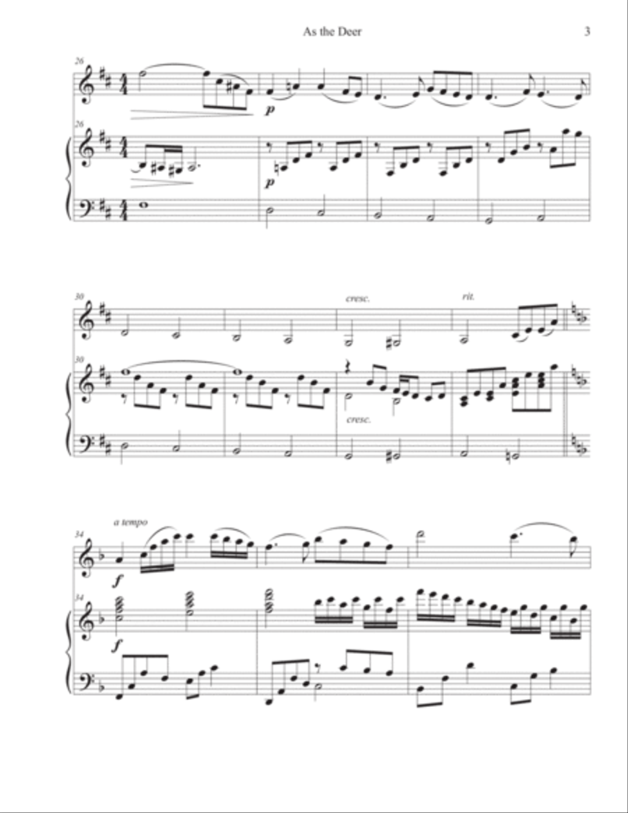 As The Deer Violin Solo scores gallery preview page 3