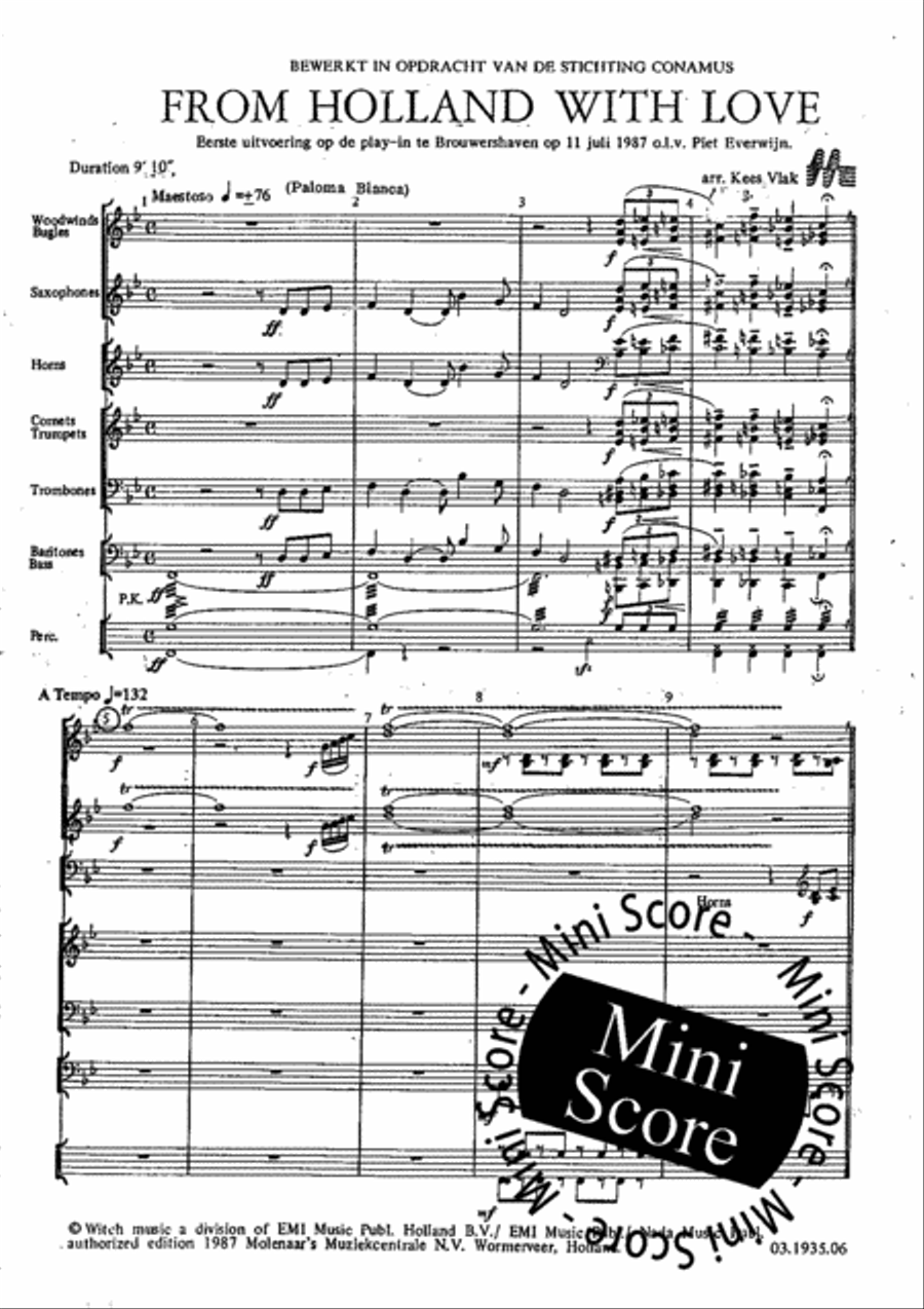 From Holland with Love From Holland with Love Concert Band scores gallery preview page 5