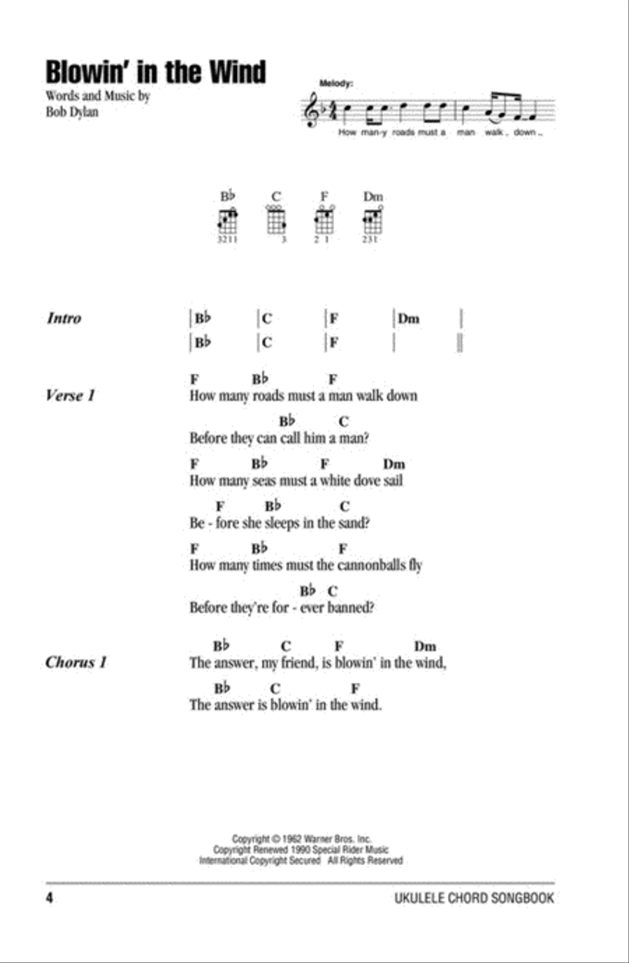 Four Chord Songs Ukulele scores gallery preview page 4