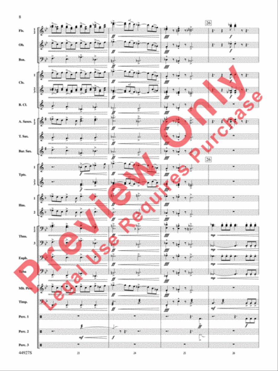 At the Movies with John Williams Concert Band scores gallery preview page 9