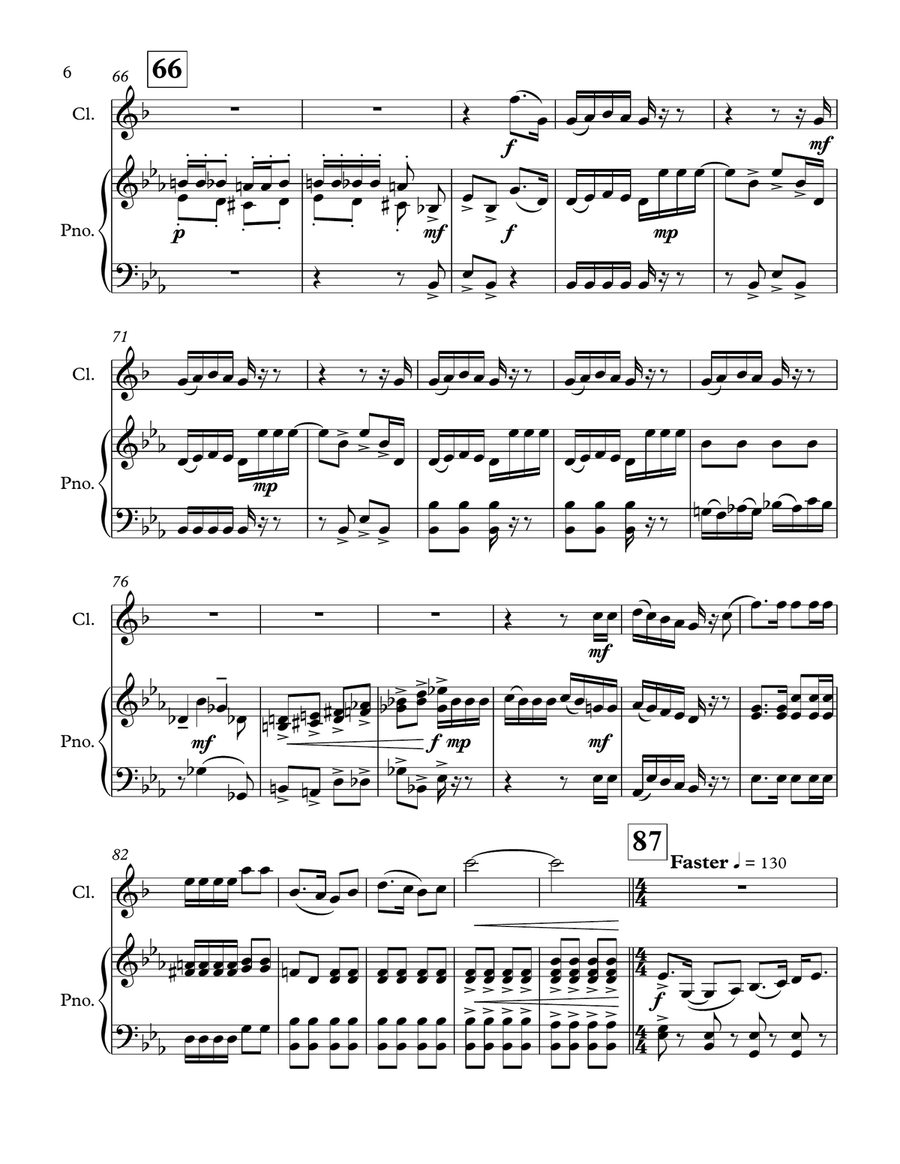 Bohemian Rhapsody Clarinet Solo scores gallery preview page 6