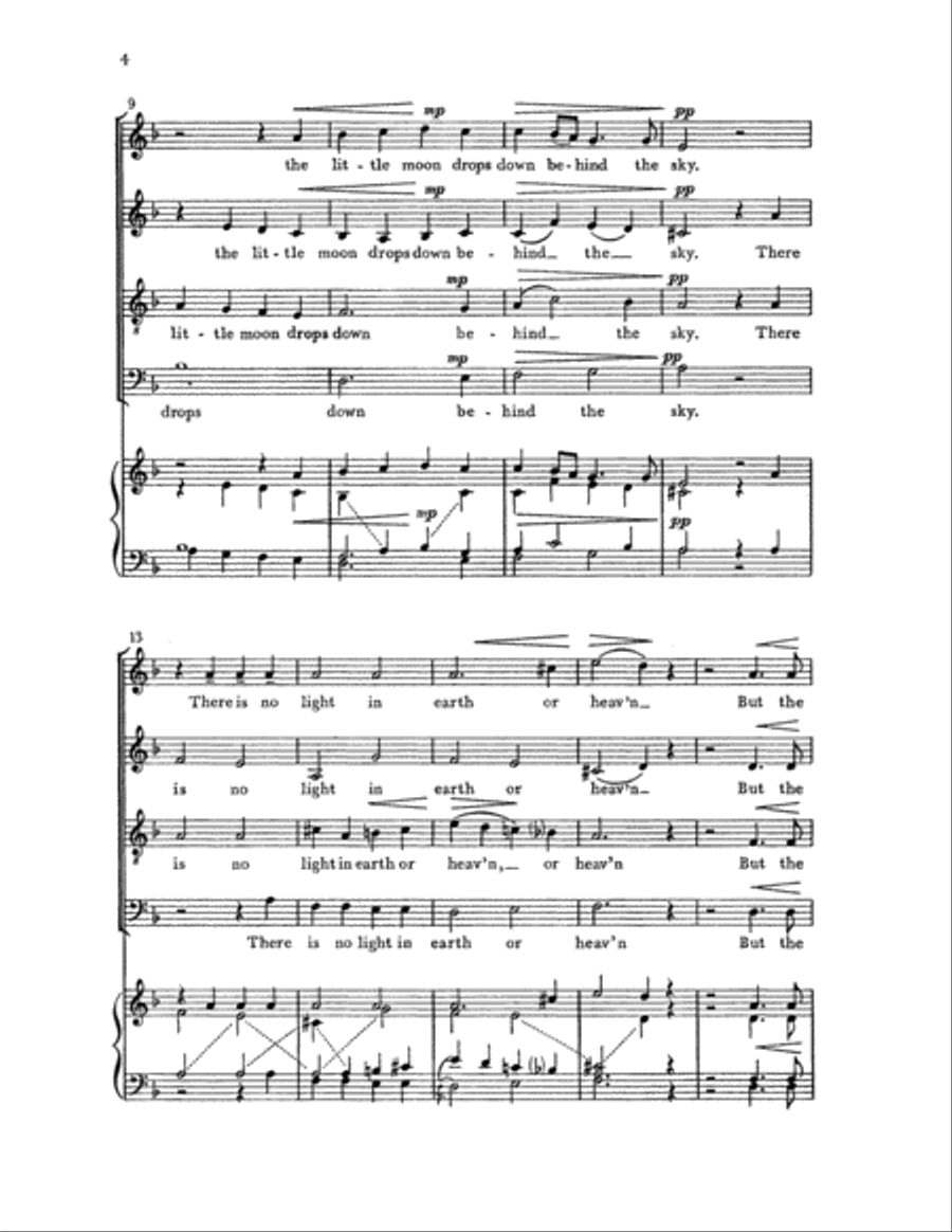 The Light of Stars 4-Part scores gallery preview page 4