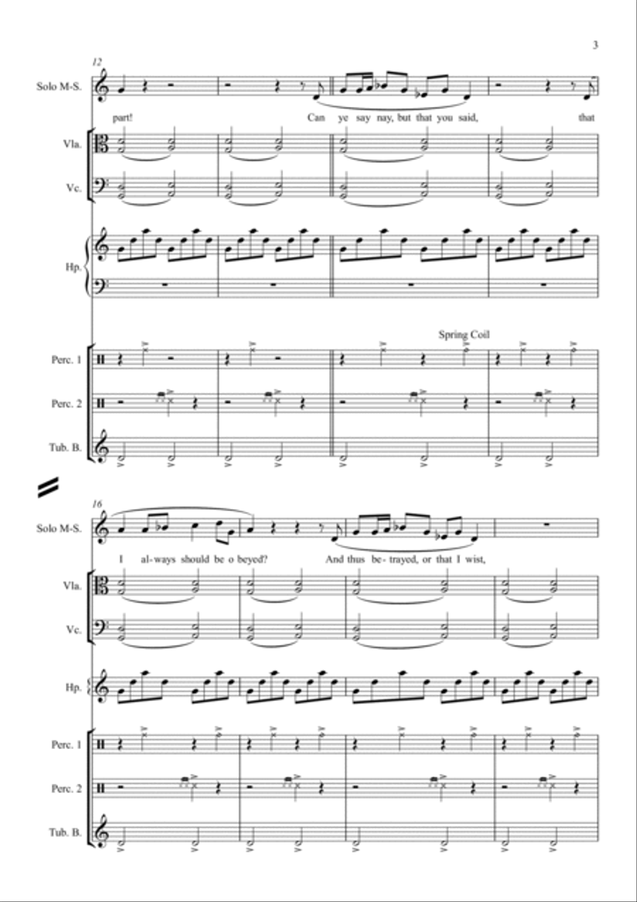 Farewell, Op. 19 Large Ensemble scores gallery preview page 3