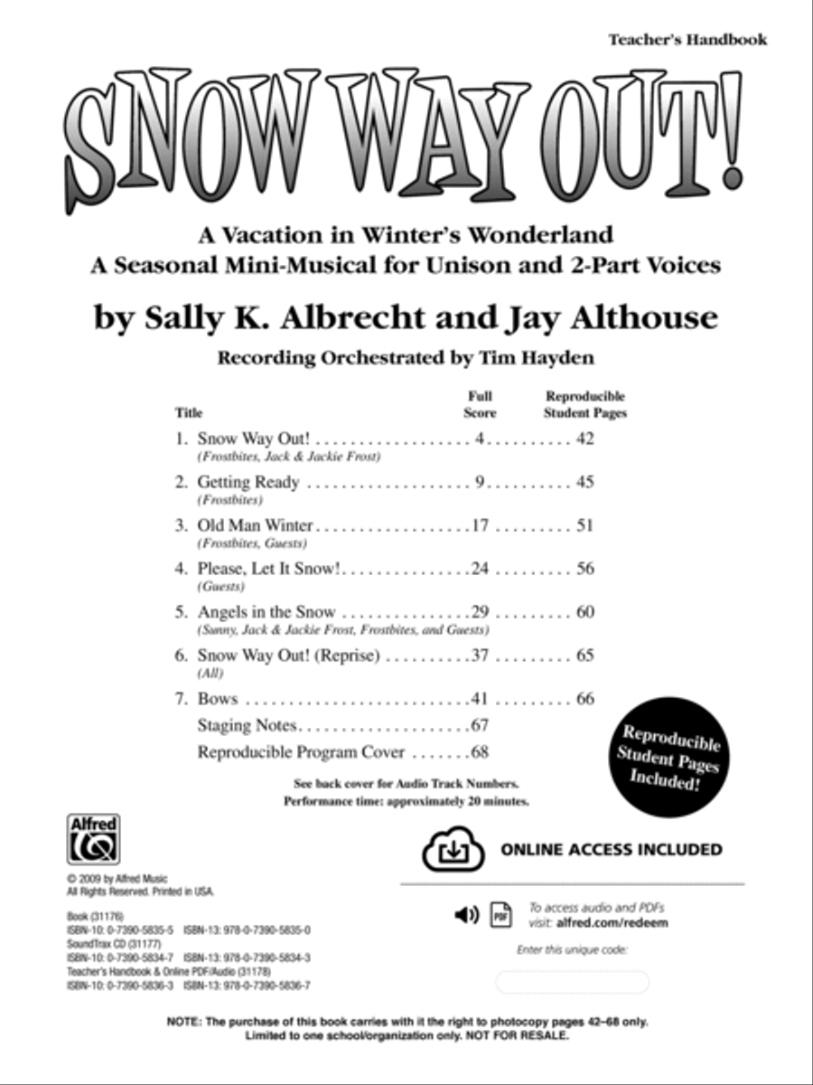Snow Way Out! A Vacation in Winter's Wonderland Voice scores gallery preview page 2