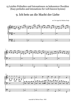 Easy Organ Preludes - leichte Orgelpräludien | Ich bete an die Macht der Liebe (O power of love)
