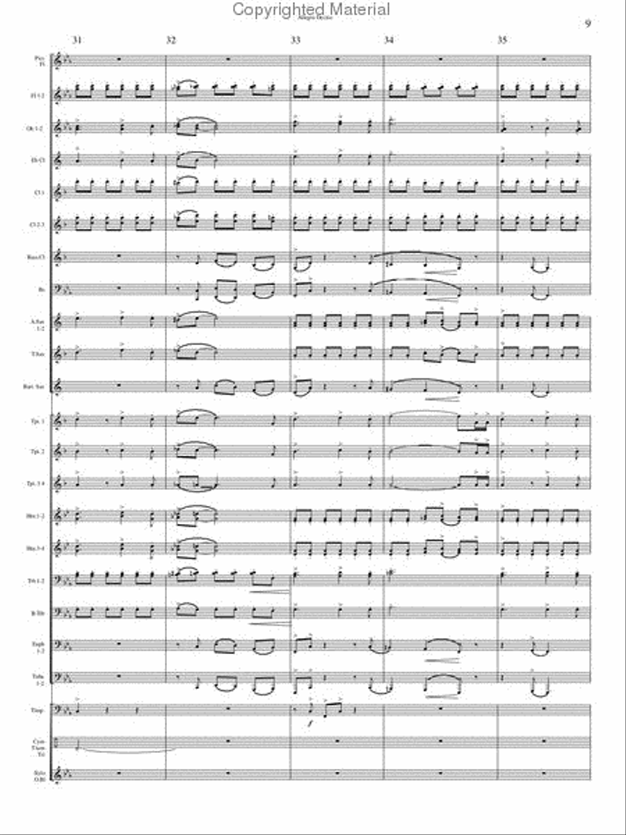 Allegro Deciso Concert Band scores gallery preview page 9