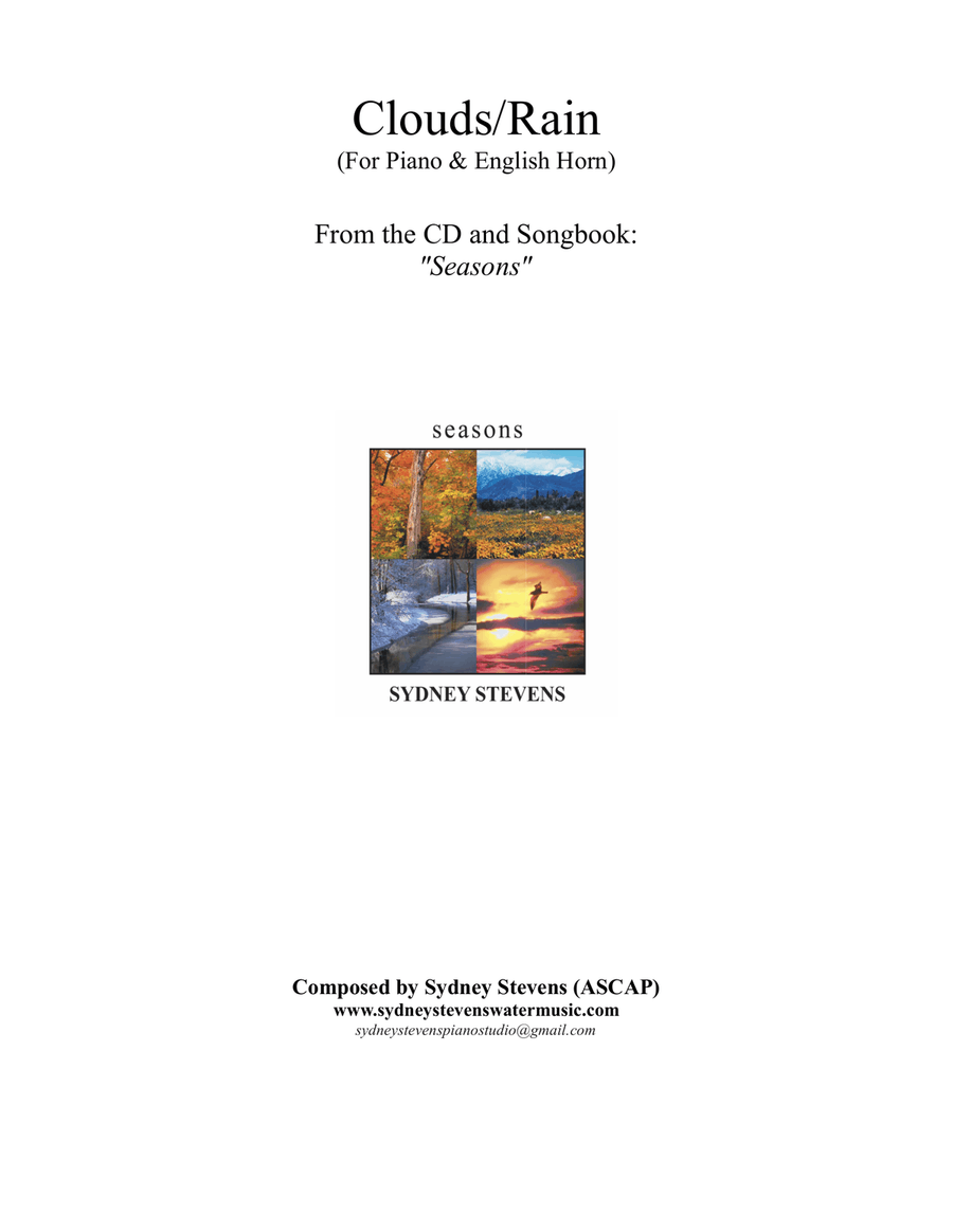 Clouds/Rain English Horn scores gallery preview page 1