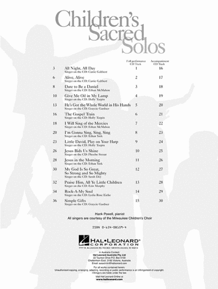 Children's Sacred Solos image number null