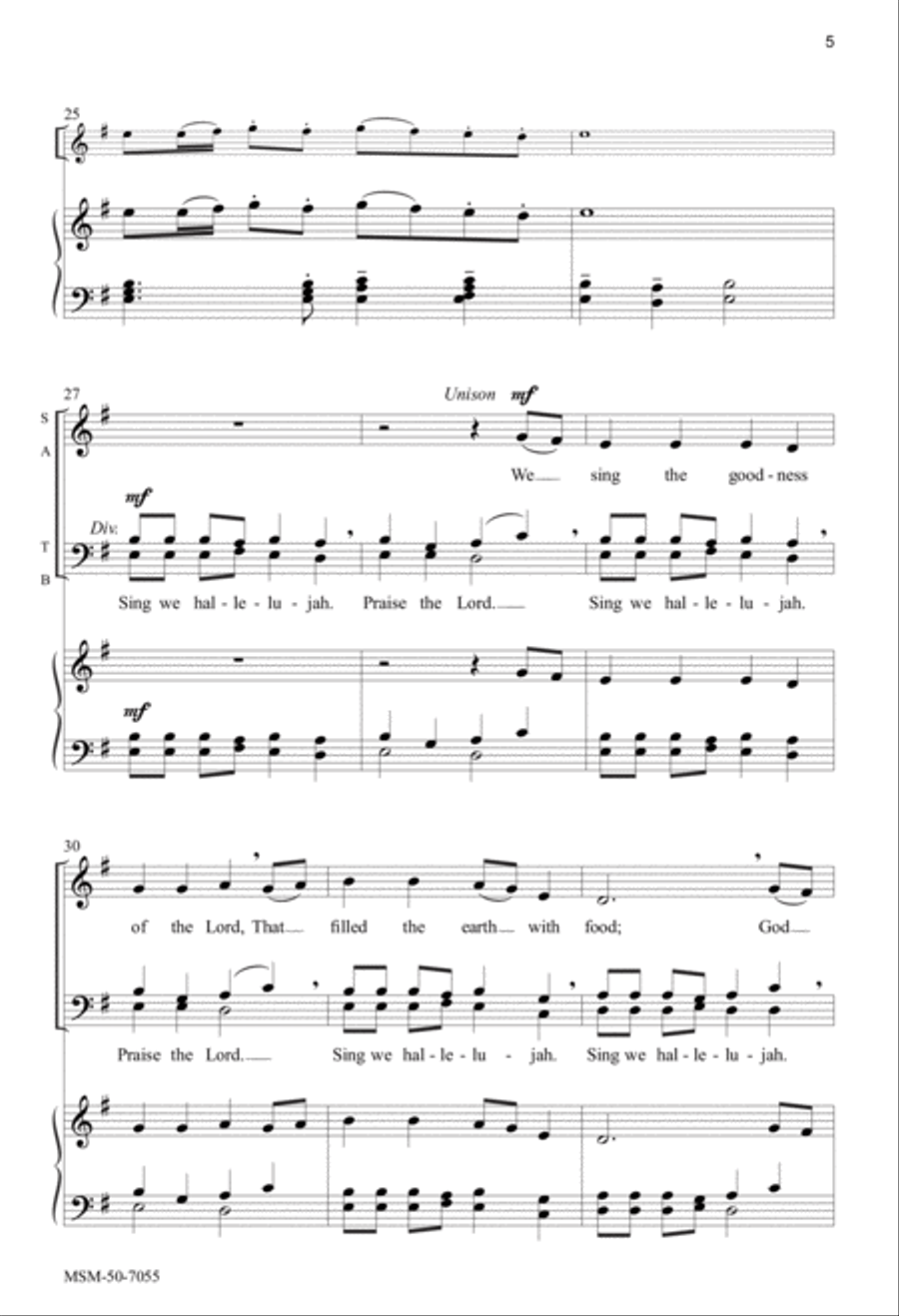 We Sing the Mighty Power of God 4-Part scores gallery preview page 5