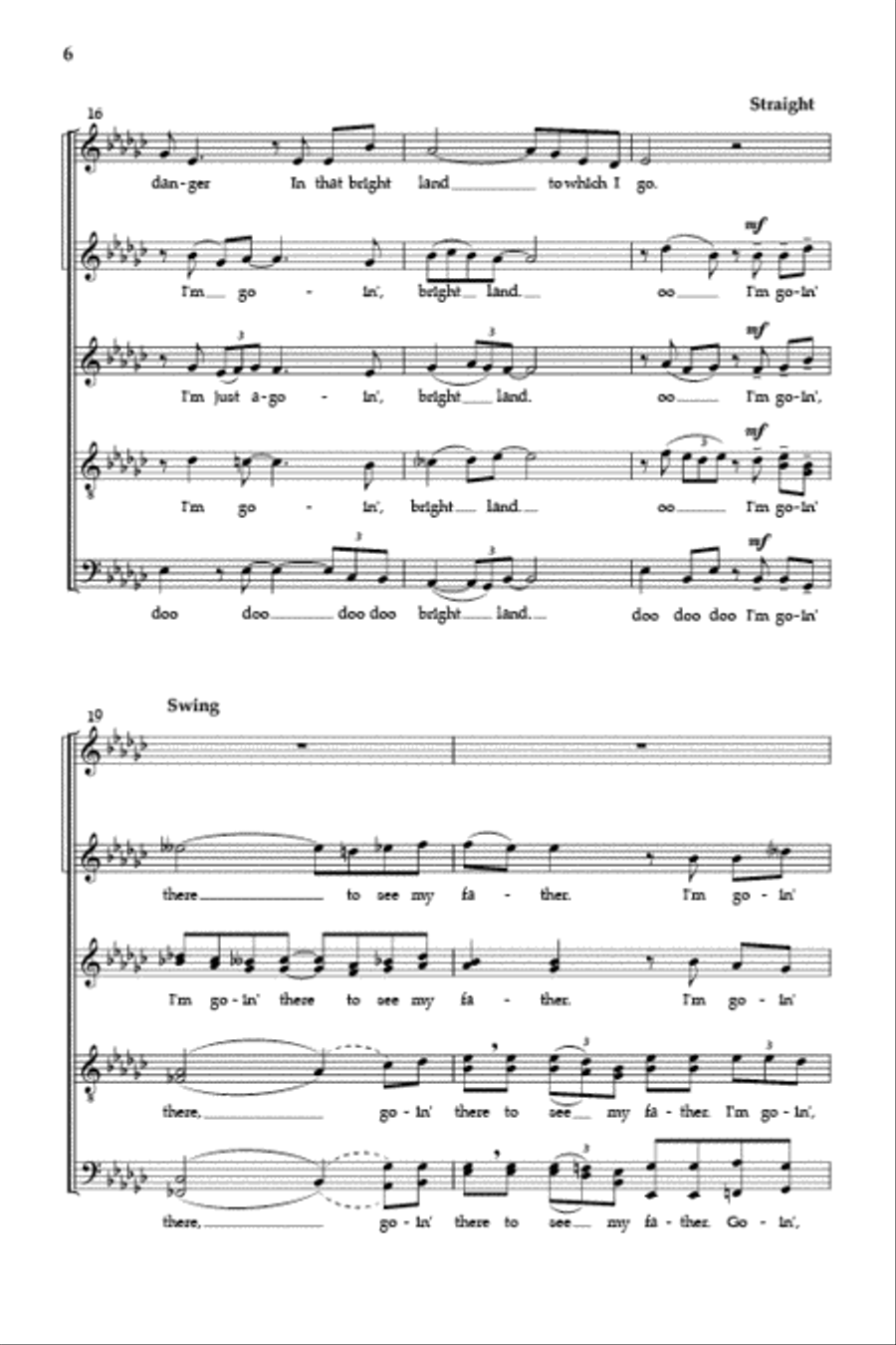 Poor Wayfaring Stranger Divisi scores gallery preview page 5