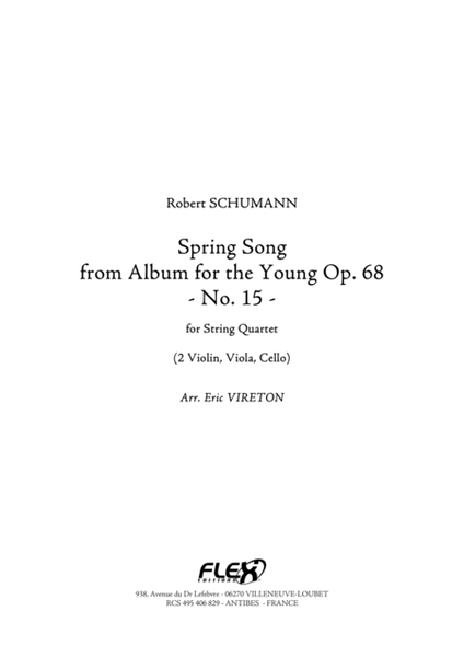 Spring Song - from Album for the Young Opus 68 No. 15 image number null