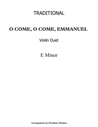 Book cover for O Come, O Come, Emmanuel Violin Duet-Score and Parts