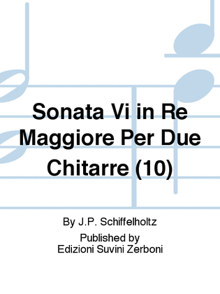 Book cover for Sonata Vi in Re Maggiore Per Due Chitarre (10)
