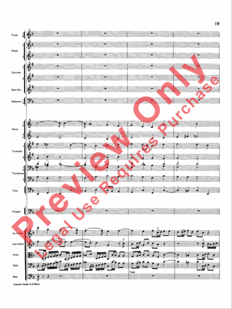 Concerto Grosso in D Minor Full Orchestra scores gallery preview page 20