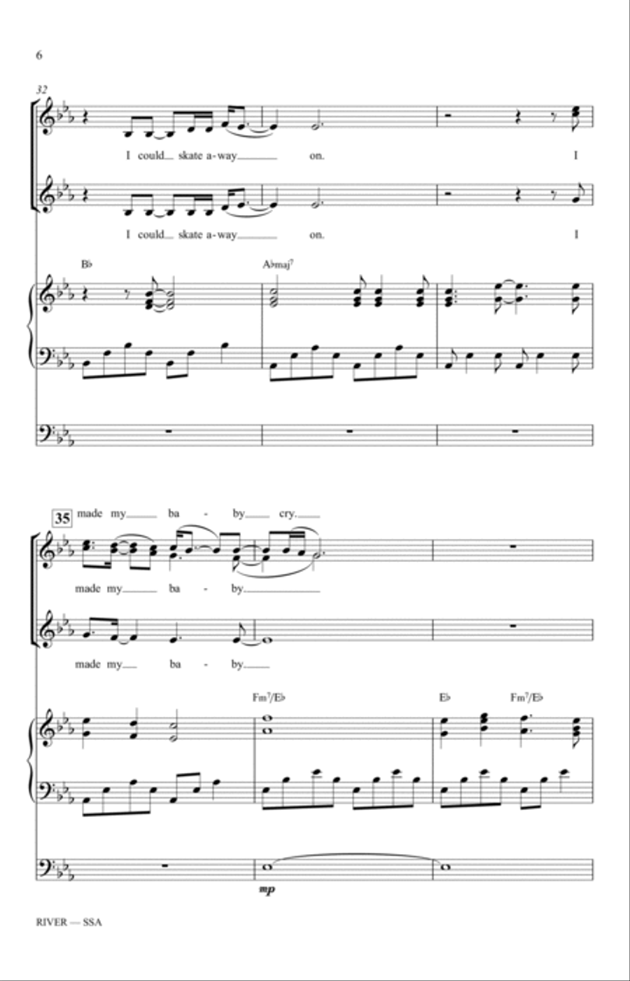 River (arr. Mac Huff) SSA scores gallery preview page 6