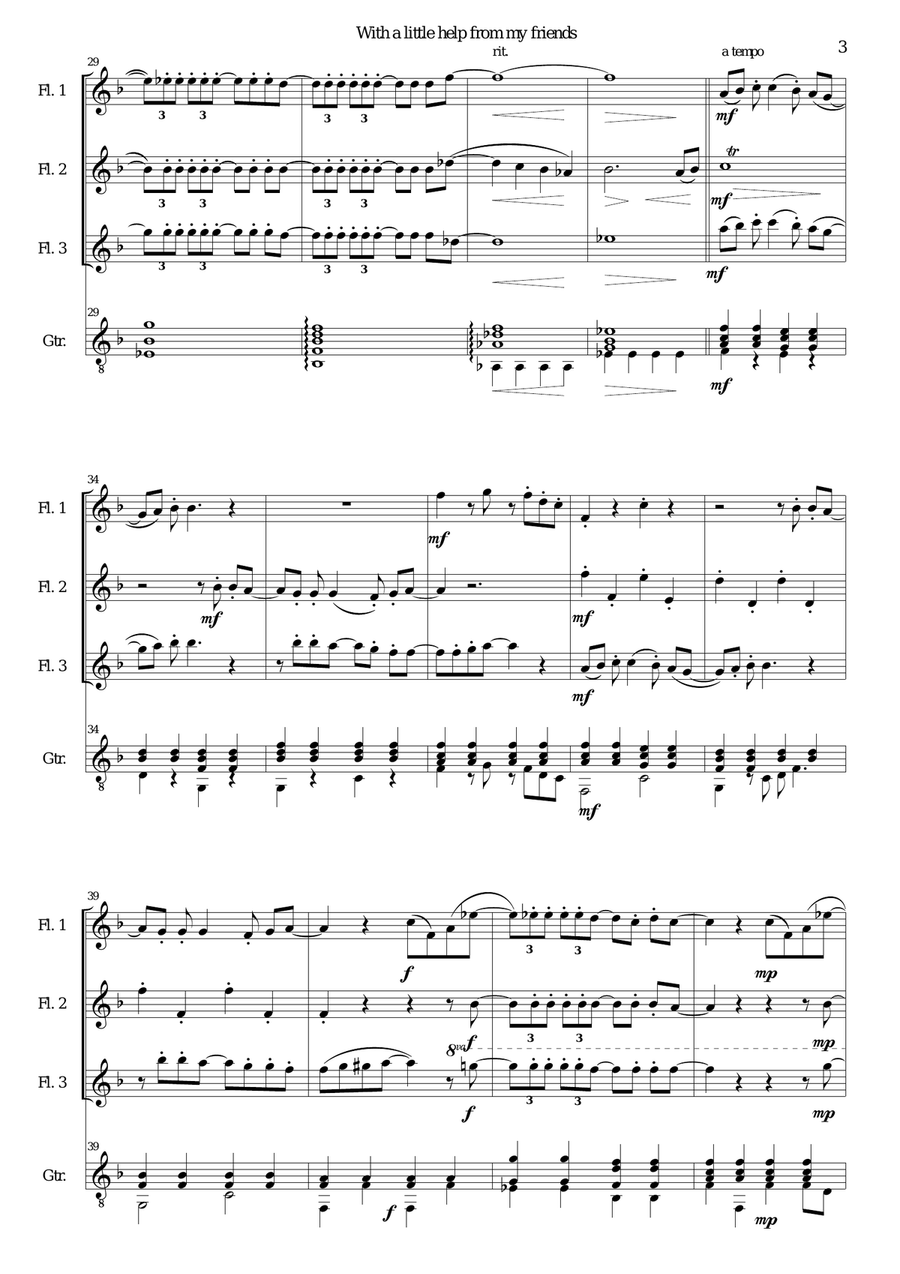 With A Little Help From My Friends Small Ensemble scores gallery preview page 3