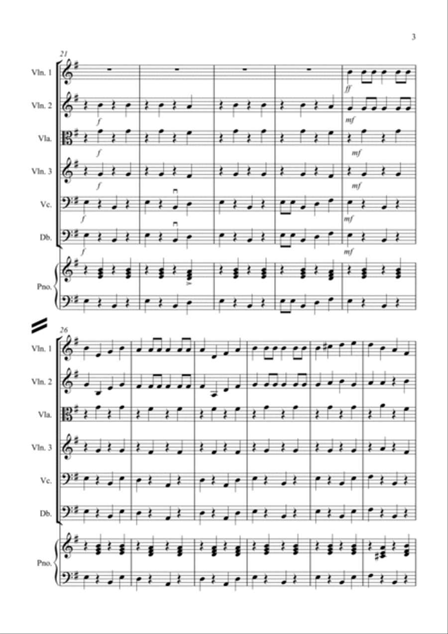 Drunken Sailor for String Orchestra String Orchestra scores gallery preview page 3