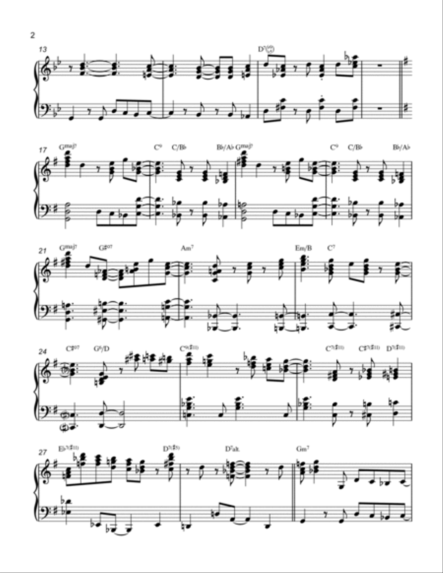 Willow Weep For Me Willow Weep For Me Piano Solo scores gallery preview page 2