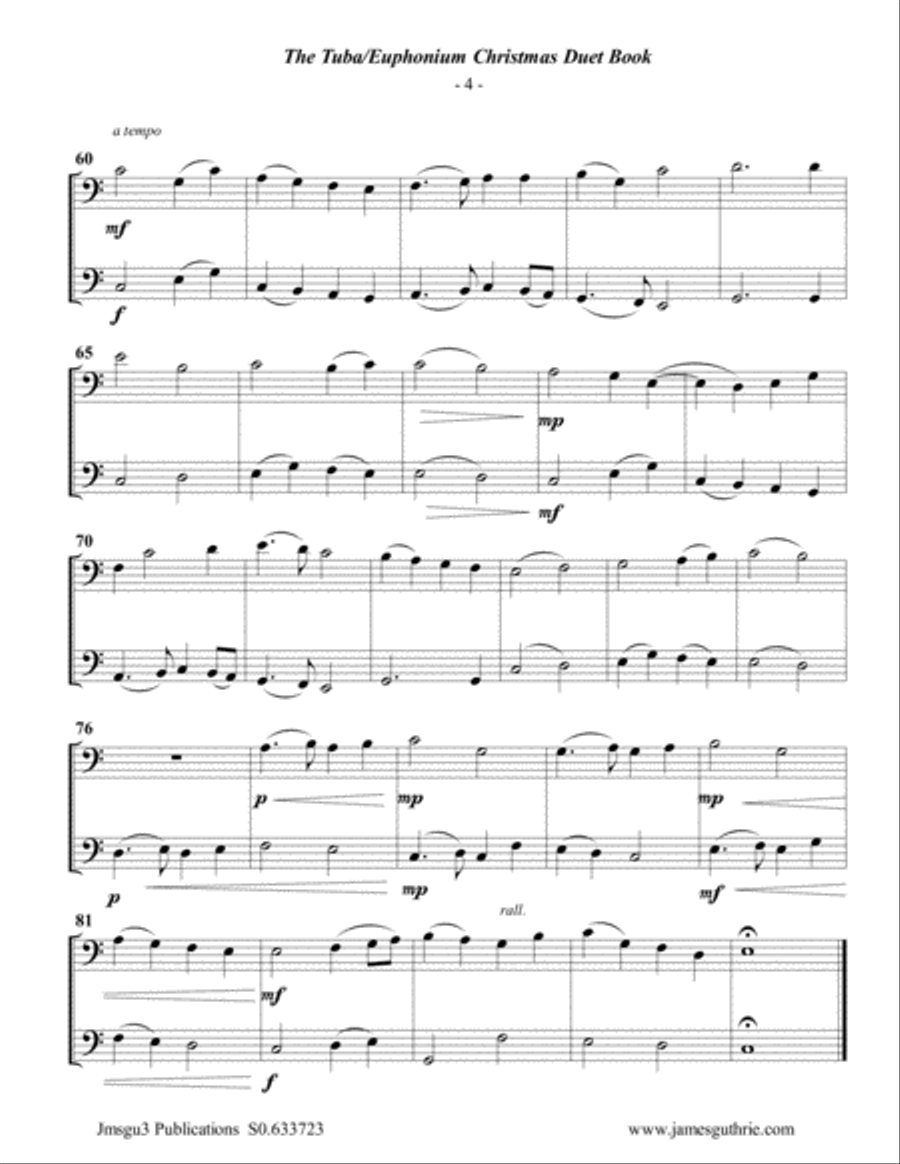 The Tuba & Euphonium Christmas Duet Book Brass Duet scores gallery preview page 5
