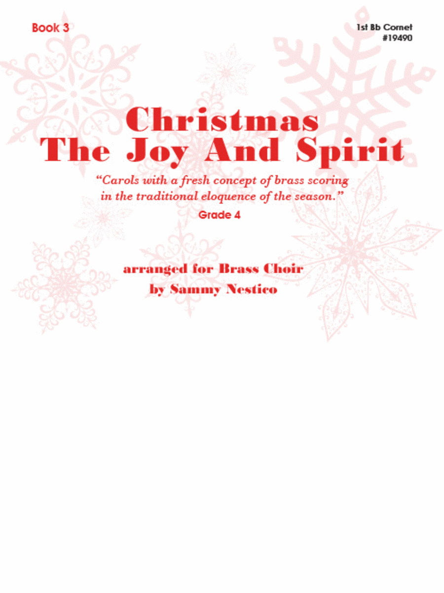 Christmas: The Joy and Spirit, Book 3 - 1st Cornet