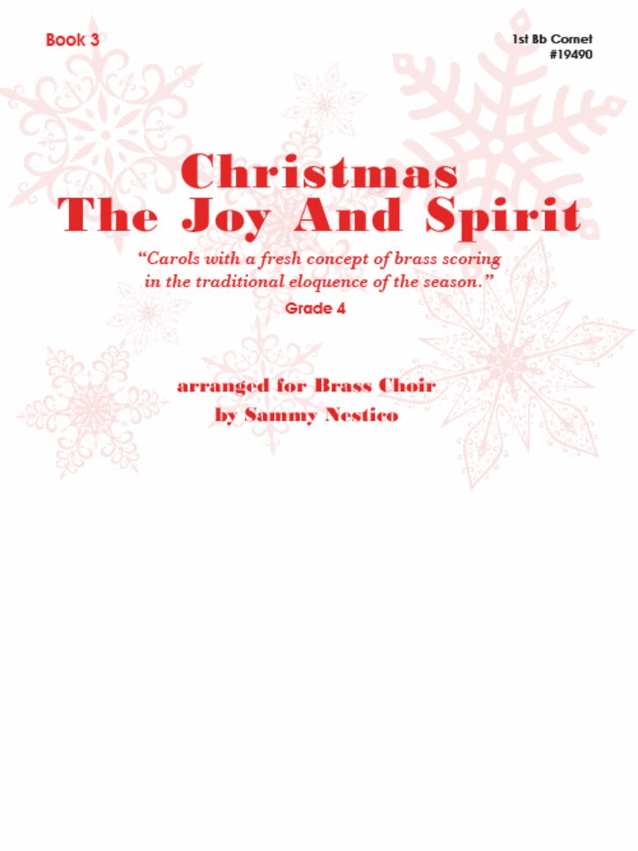 Christmas The Joy & Spirit - Book 3 - 1st Bb Cornet