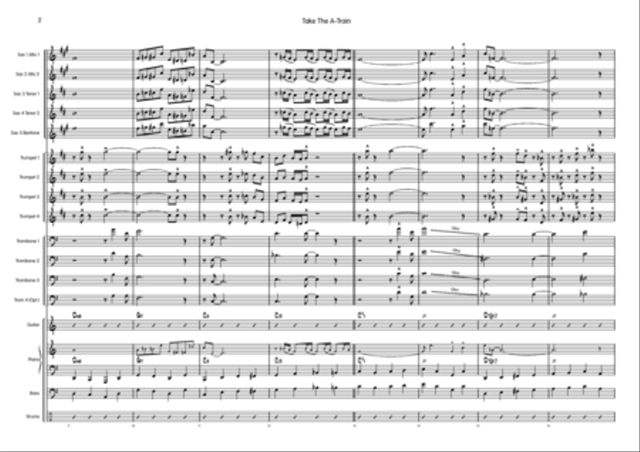 Take The 'A' Train Take The 'A' Train Big Band scores gallery preview page 3