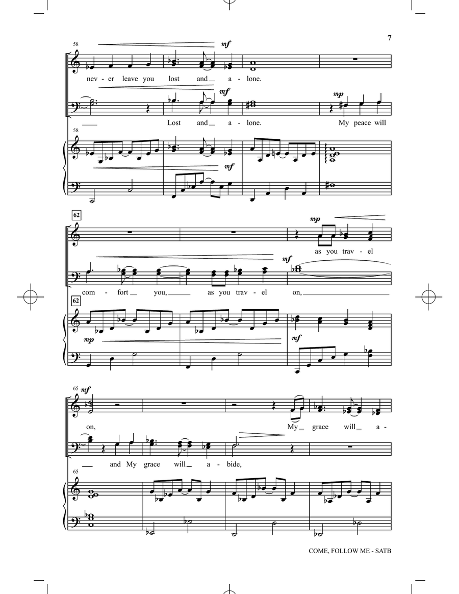Come, Follow Me 4-Part scores gallery preview page 6