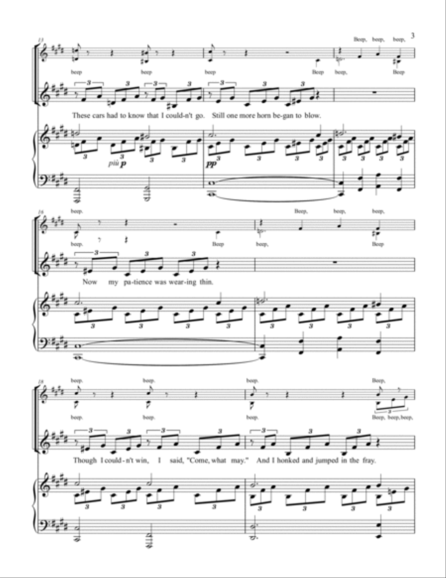 Beethoven's Wig - Beep Beep Beep (Music: Moonlight Sonata, Beethoven) Voice scores gallery preview page 4