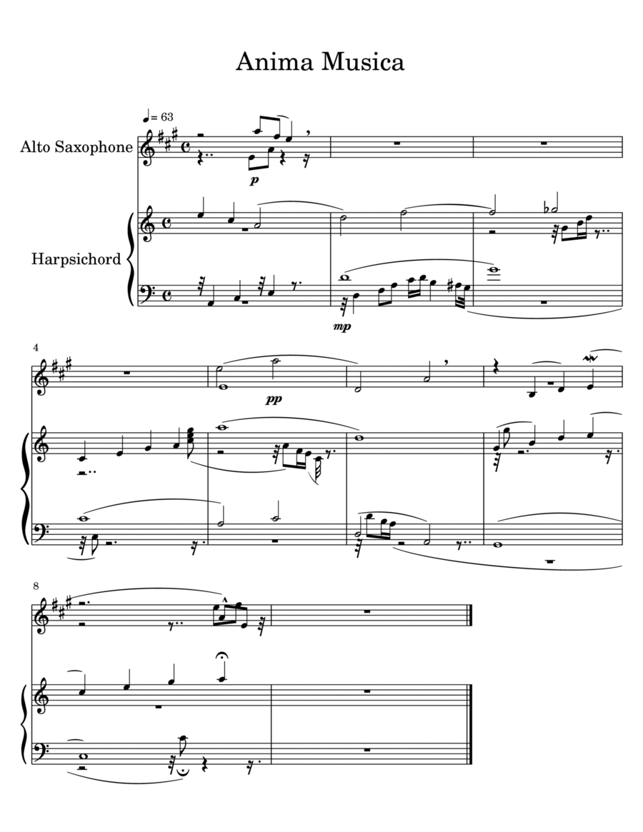 Anima Musica Woodwind Duet scores gallery preview page 1