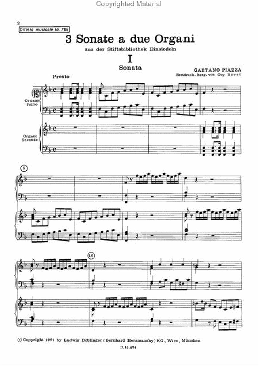 Tre Sonata a due Organi Organ scores gallery preview page 2