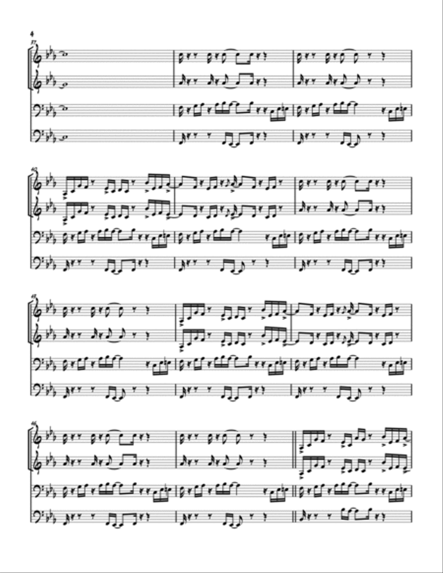 Pick Up The Pieces Brass Quartet scores gallery preview page 5