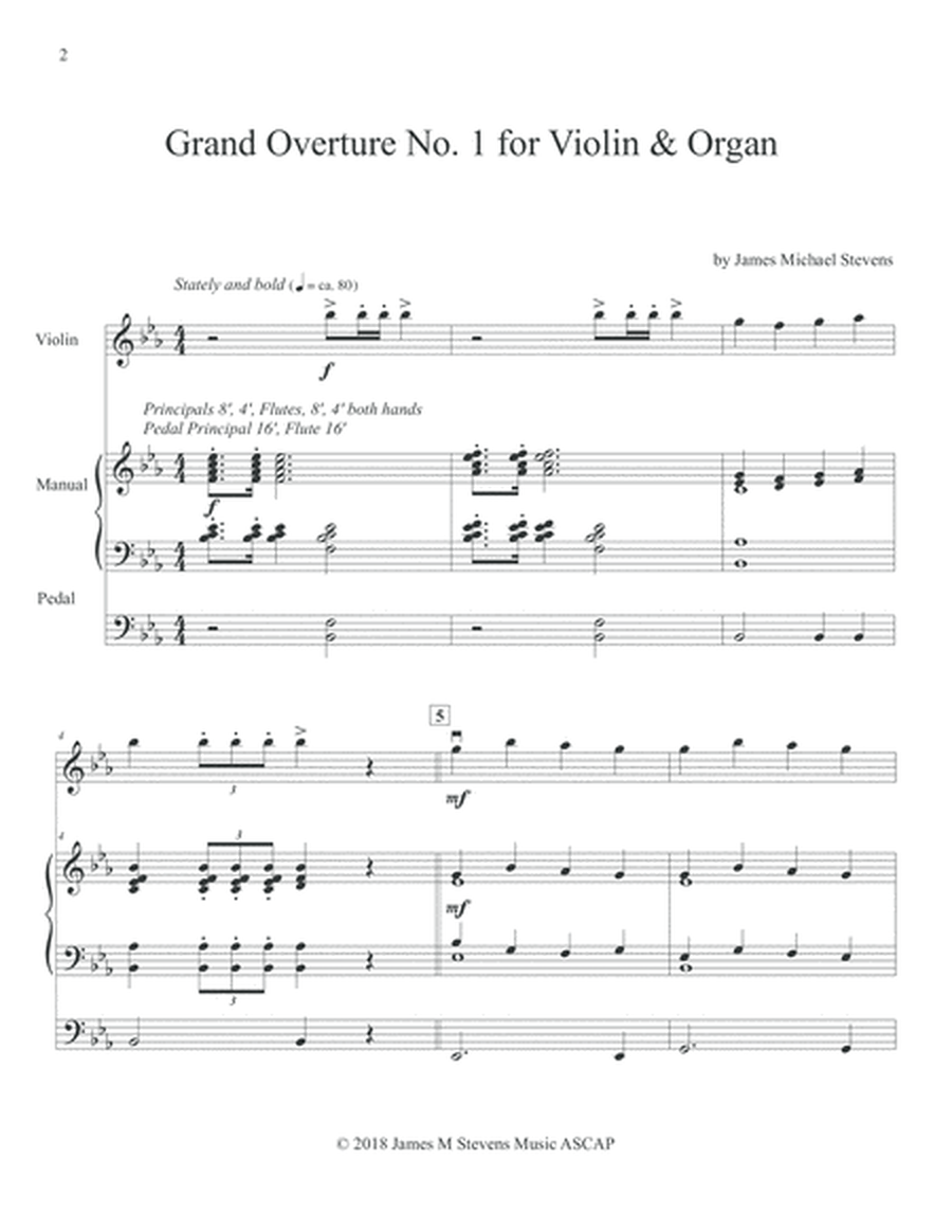 Grand Overture No. 1 - Violin & Organ image number null