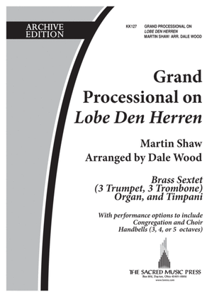 Book cover for Grand Processional on "Lobe Den Herren" - Inst Parts