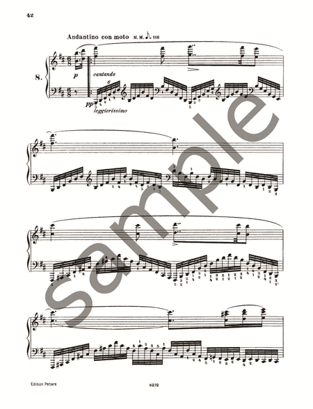 Studies for the Left Hand Op. 399 for Piano