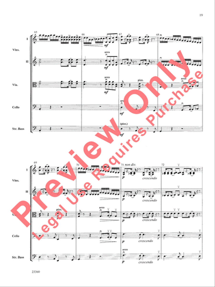 Folk Tune Air and Fiddler's Fury String Orchestra scores gallery preview page 20