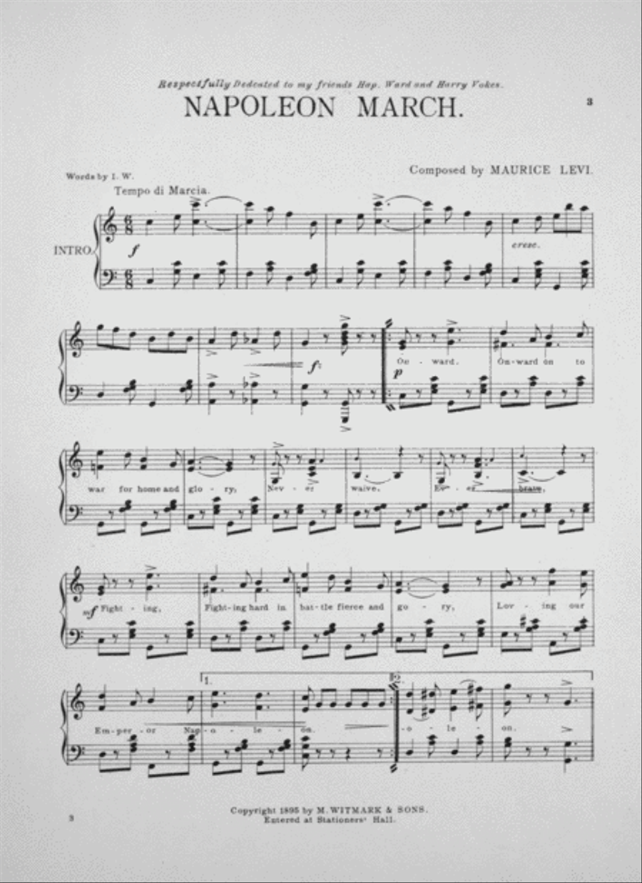 The Napoleon March and Two-Step. Fin de Siecle Success Voice scores gallery preview page 2