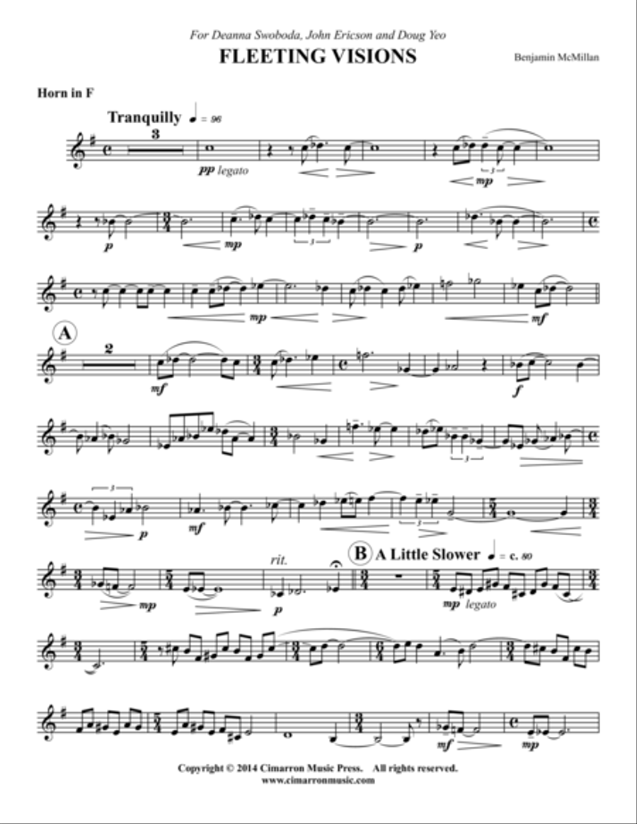 Fleeting Visions Brass Trio scores gallery preview page 5
