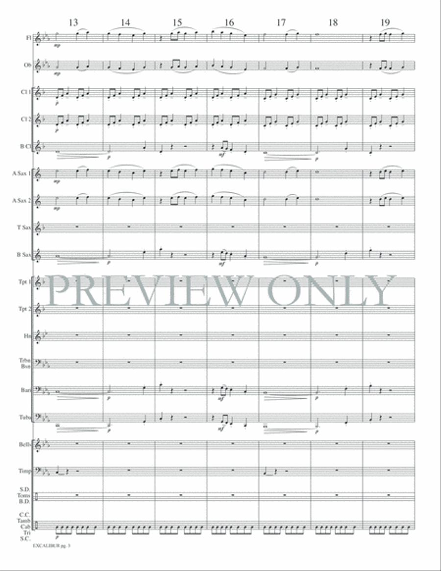 Excalibur Excalibur Concert Band scores gallery preview page 6