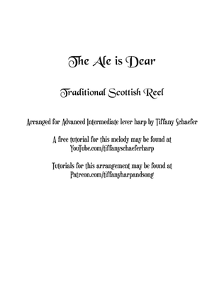 Book cover for The Ale is Dear - Late Intermediate Lever Harp