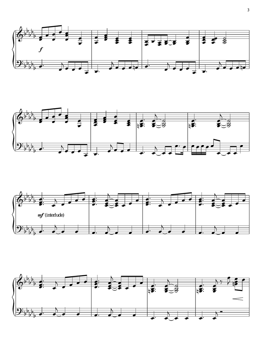 Into The Fire Into The Fire Piano Solo scores gallery preview page 3