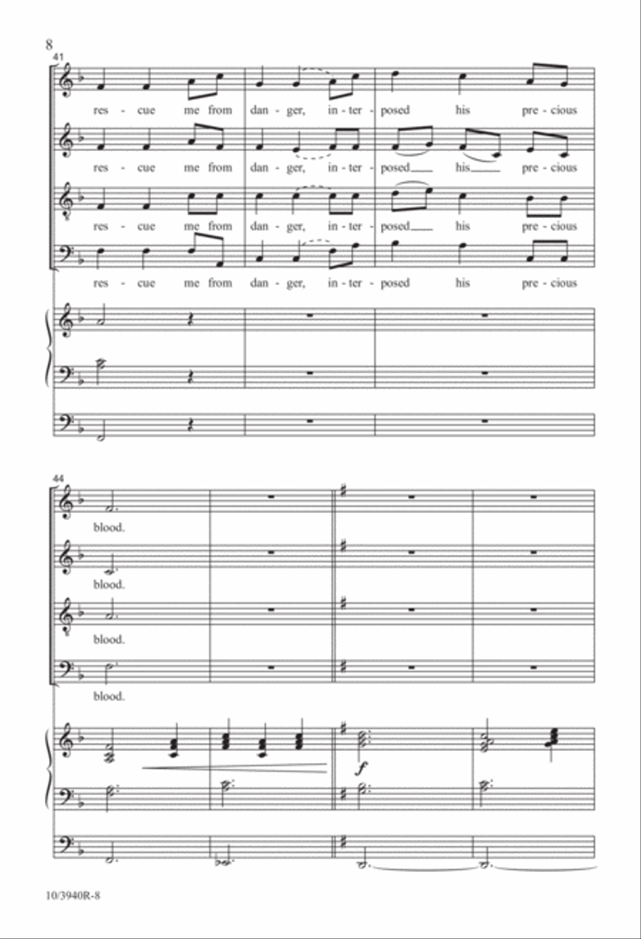 Come, Thou Fount of Every Blessing 4-Part scores gallery preview page 8