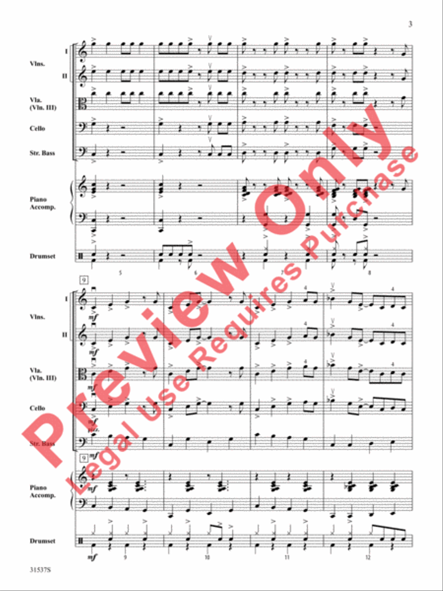 Rock 'n' Roll Classics (score only) String Orchestra scores gallery preview page 4