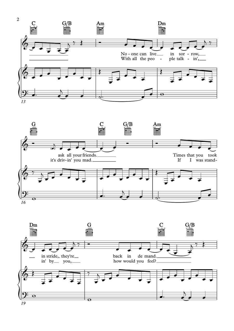 Don't Cry (Alternative Lyrics) Piano, Vocal scores gallery preview page 2