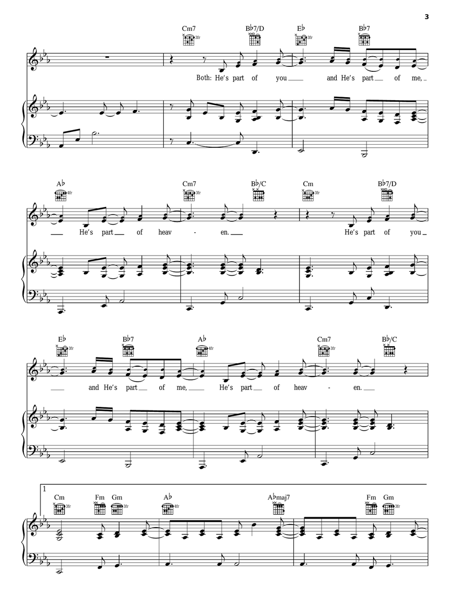 Part Of Heaven Part Of Heaven Piano, Vocal, Guitar scores gallery preview page 3