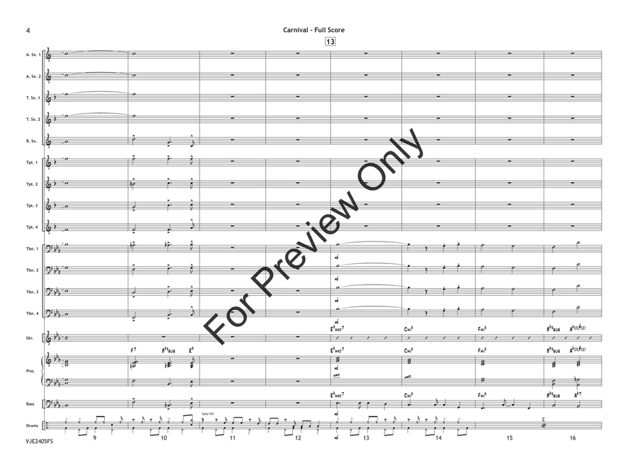 Carnival Jazz Ensemble scores gallery preview page 5