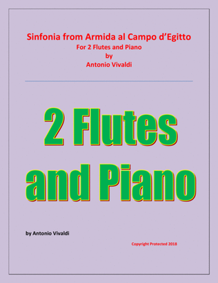 Sinfonia from Armida al Campo D'Egitto - 2 Flutes and Piano - Early Advanced