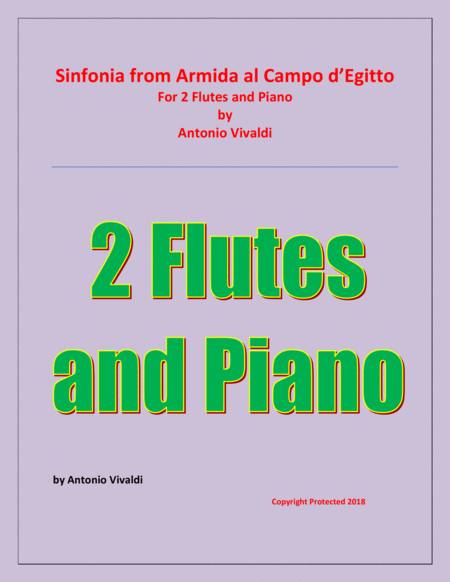 Sinfonia from Armida al Campo D'Egitto - 2 Flutes and Piano - Early Advanced image number null