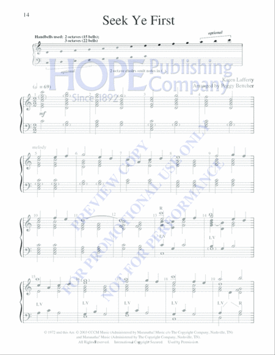 Easy to Ring Praise and Worship 3-Octaves scores gallery preview page 16
