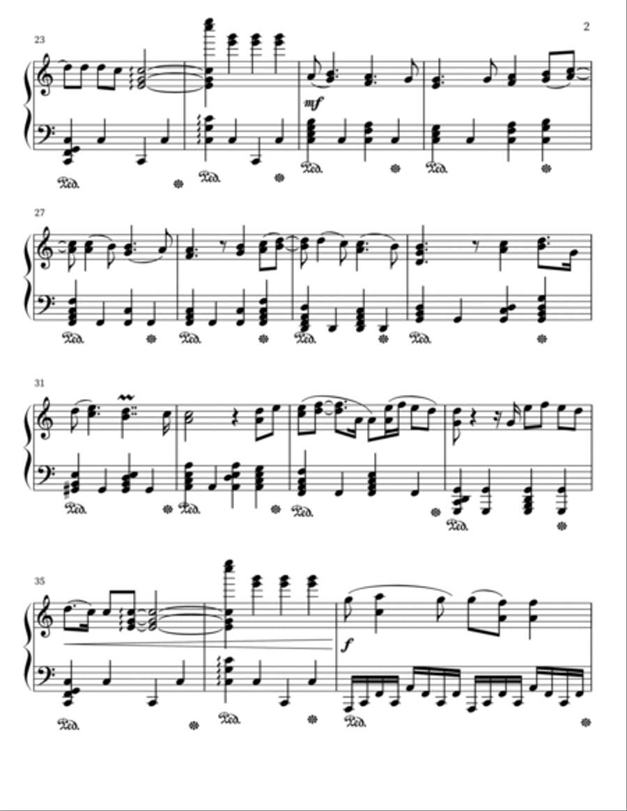 Invincible Piano Solo scores gallery preview page 2